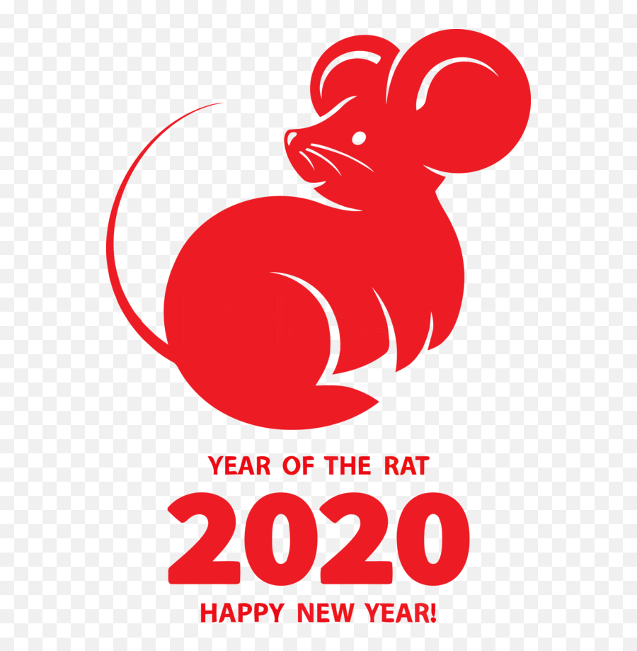 Download New Year 2020 Red Text Font For Happy Goals Hq Png - Rat Year 2020 Png,Goals Png
