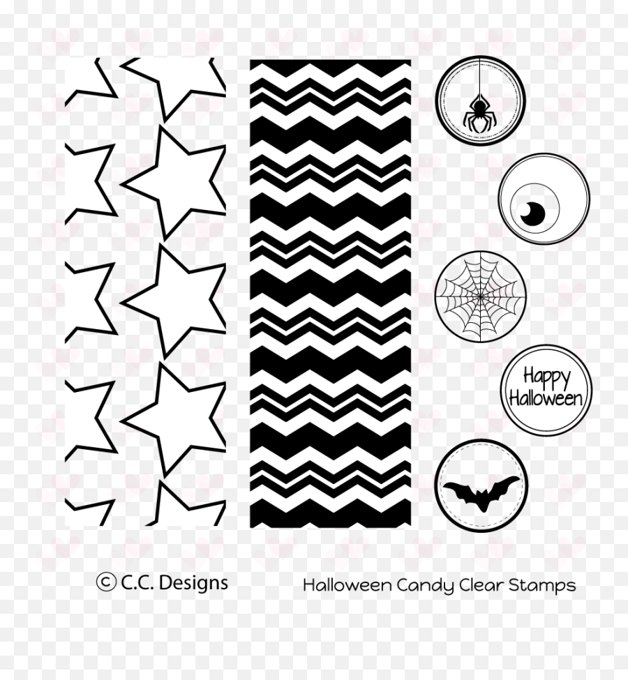 Halloween Candy Wrappers Clear Stamp Set - Candy Full Size Circle Png,Halloween Candy Png