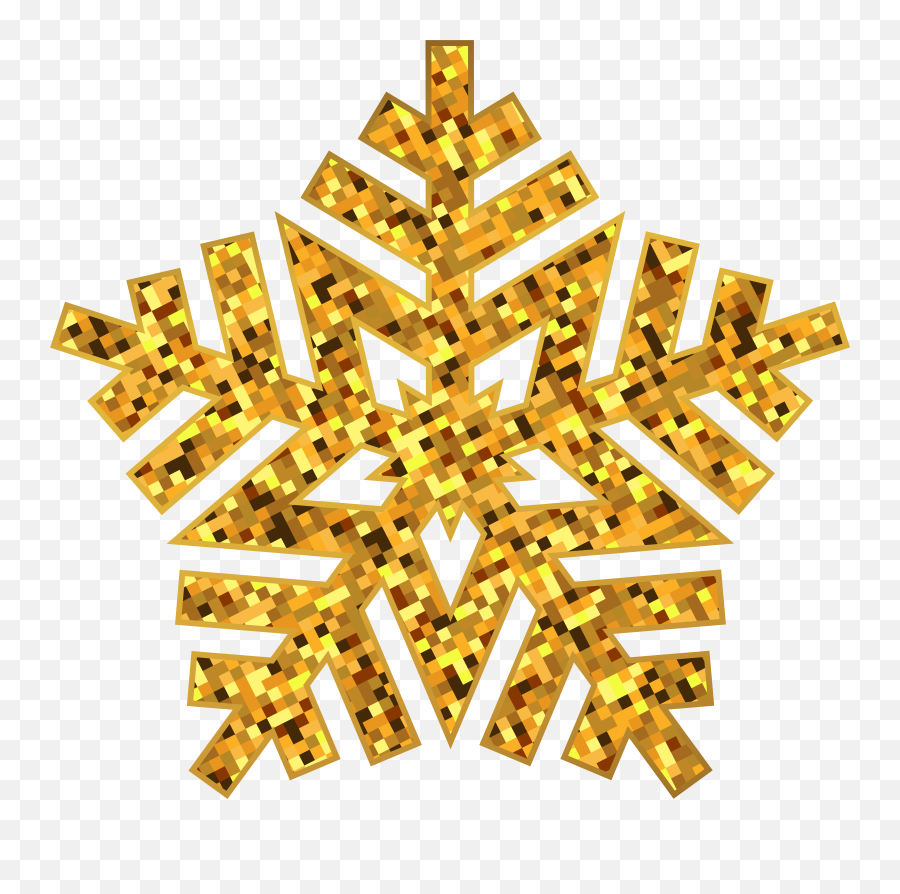 Gold Snowflake Decorative Png Images