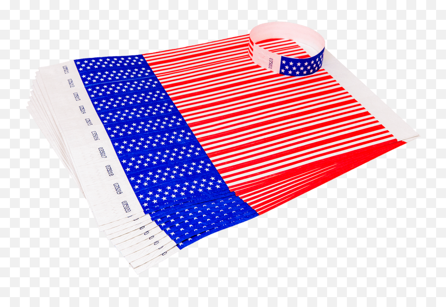 100 Stars Stripes Tyvek Wristbands - Paper Png,Stars And Stripes Png