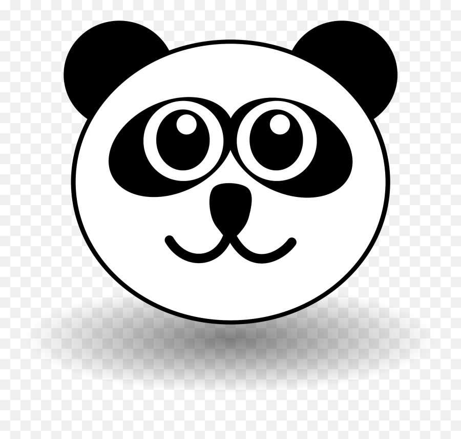 Png Funny Panda Face Black And White - Clipart Panda Face,Png Downloaden
