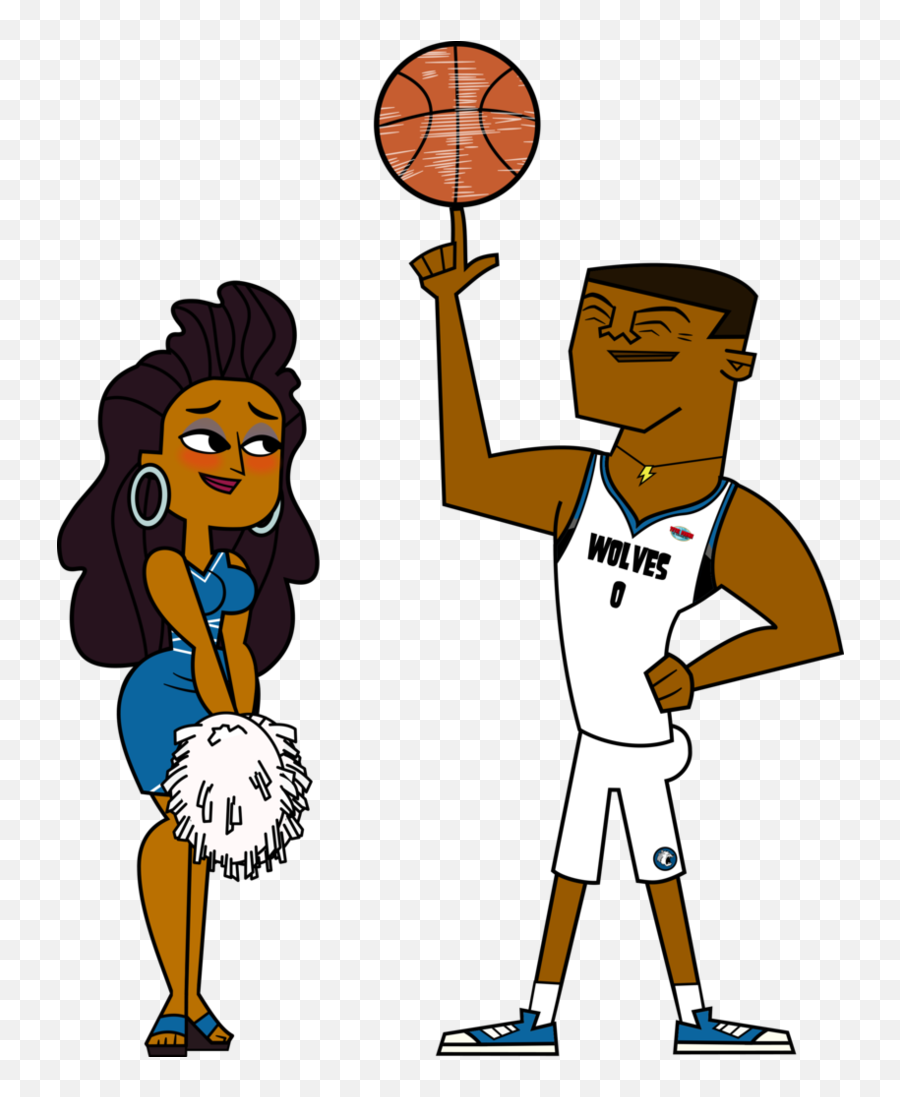 Basketball Player Cartoon Clipart - Total Drama Fan Art Png,Cartoon Basketball Png