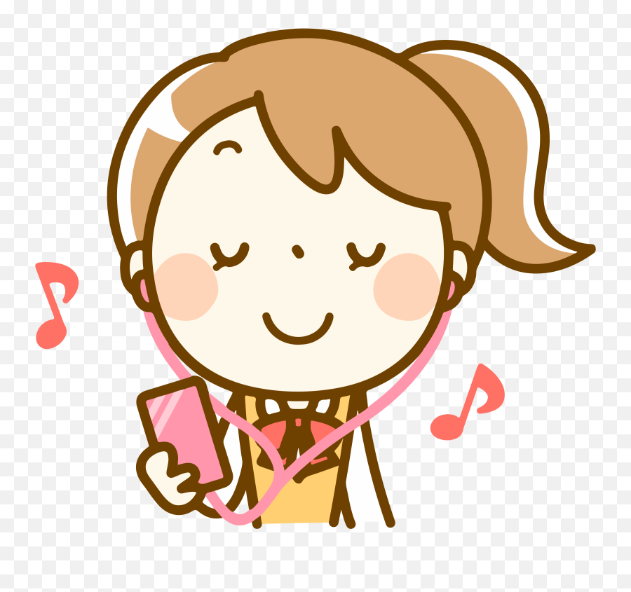 All Photo Png Clipart - Cartoon Girl Listening To Music Listening To Music  Png,Music Transparent - free transparent png images 