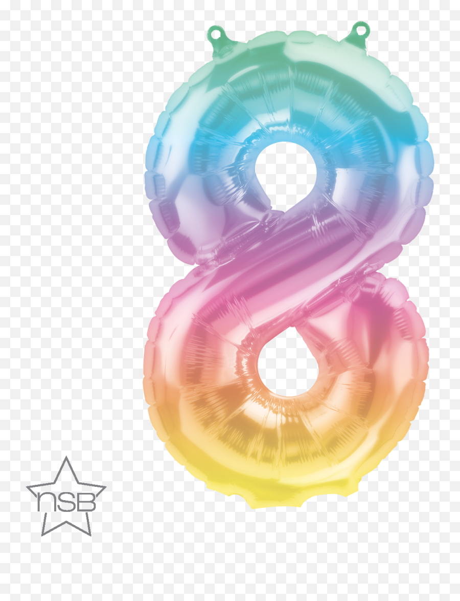 16 Airfill Only Number 8 Jelli Ombre Balloon Bargain - Transparent 8 Balloons Png,Number 8 Png