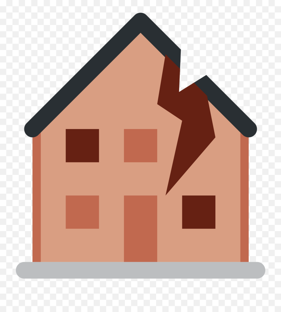 Old House Emoji Transparent Png Image - Broken House Clipart,House Emoji Png