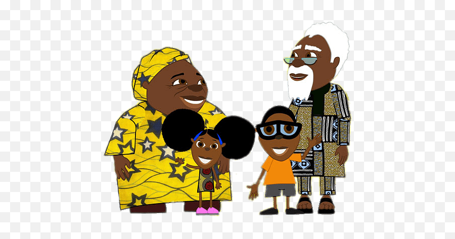 Their Grandparents Transparent Png - Nigeria People Cartoon,Grandparents Png