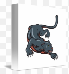 Black Panther Crouching Cartoon By Aloysius Patrimonio Png