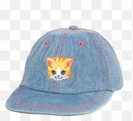 Denim Hat With Cat Graphic I Love Cats Lisa Frank - Lisa Frank Merch Hat Png,Cat In The Hat Png