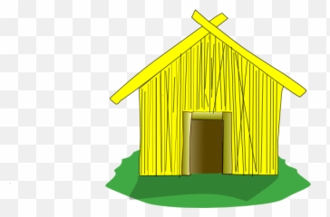 Download Hd Straw Clipart Cartoon - Clip Art Straw House Straw House Clipart Png,Cartoon House Png