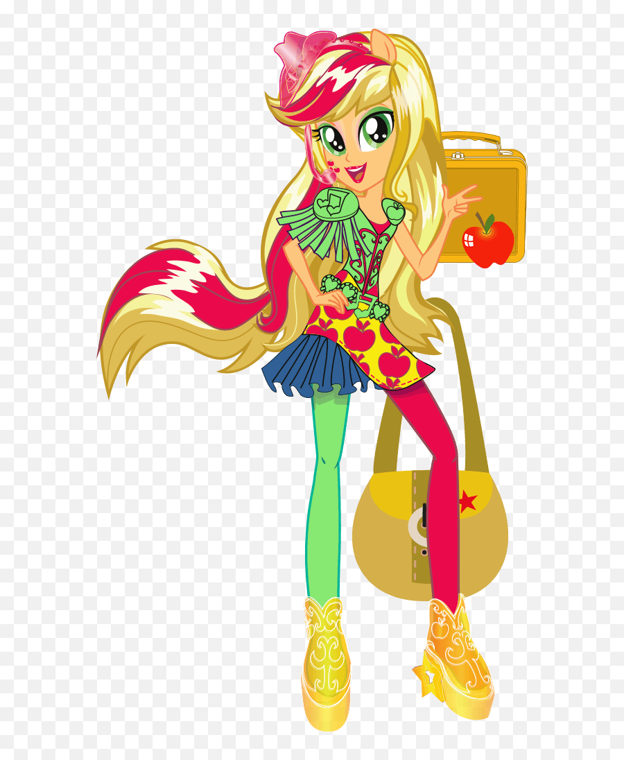Appeldrank Applejack Regenboog Rocks Character Bio Art - Rainbow Dash Equestria Girl Rainbow Rocks Png,Applejack Png