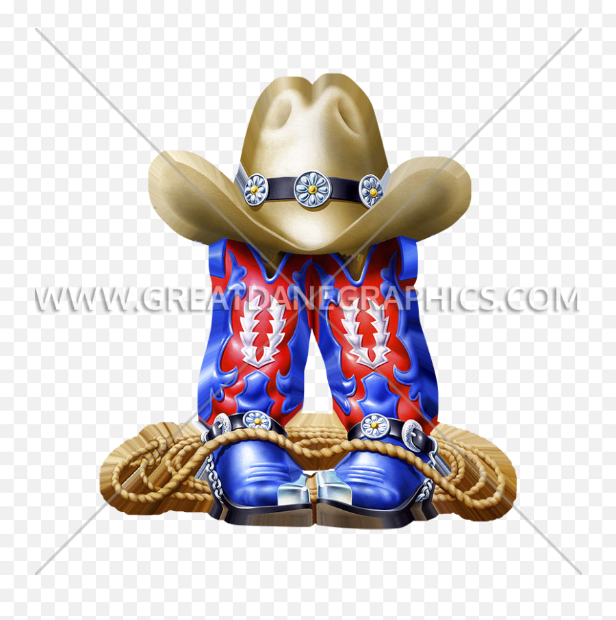 Boots Hat And Rope Production Ready Artwork For T - Shirt Fictional Character Png,Cowboy Rope Png