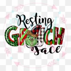 Resting Grinch Face - Resting Grinch Face Coloring Png,Grinch Transparent