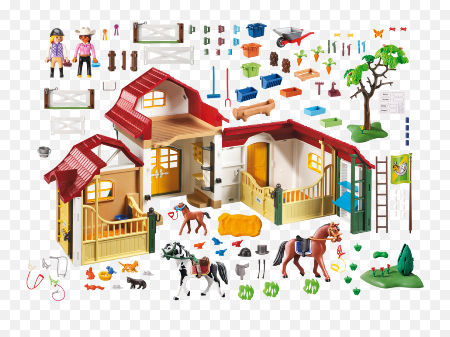 Clipart Barn Horse Stable - Playmobil Horse Farm Horse Farm Playmobil 6926 Png,Stable Png