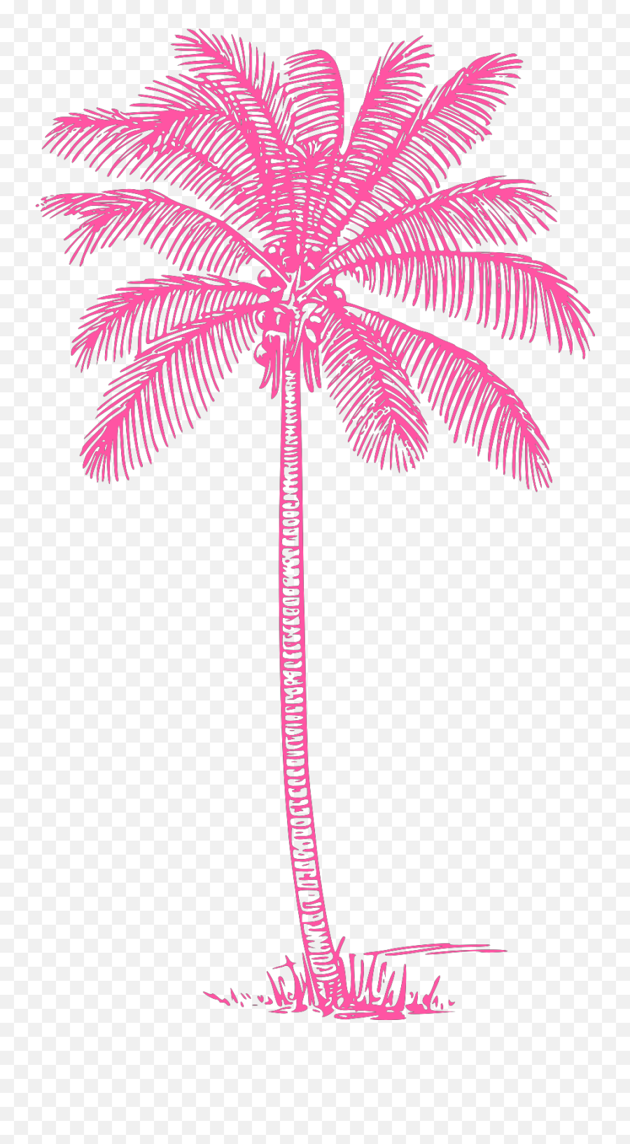 Pink Palm Tree Svg Vector Clip Art - Svg Clipart Art Coconut Tree Design Png,Palm Tree Icon