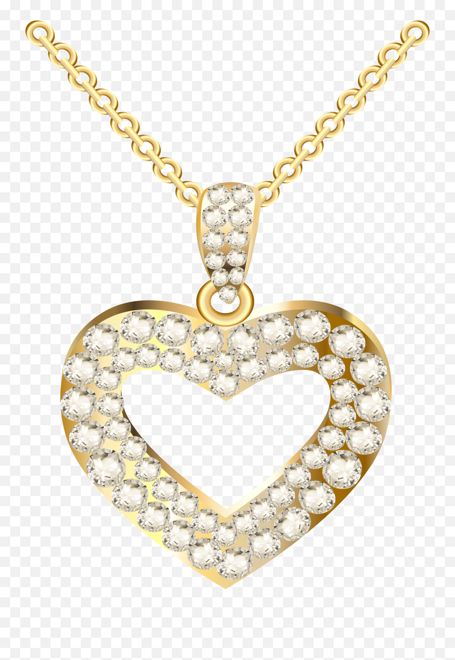 Diamond Necklace Clipart Png Gold
