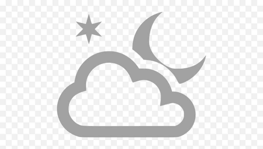 Partly Cloudy Night Icons Images Png Transparent - Chicago Flag Skyline Outline,Night Icon