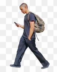 Picture - Walking Person On Phone png