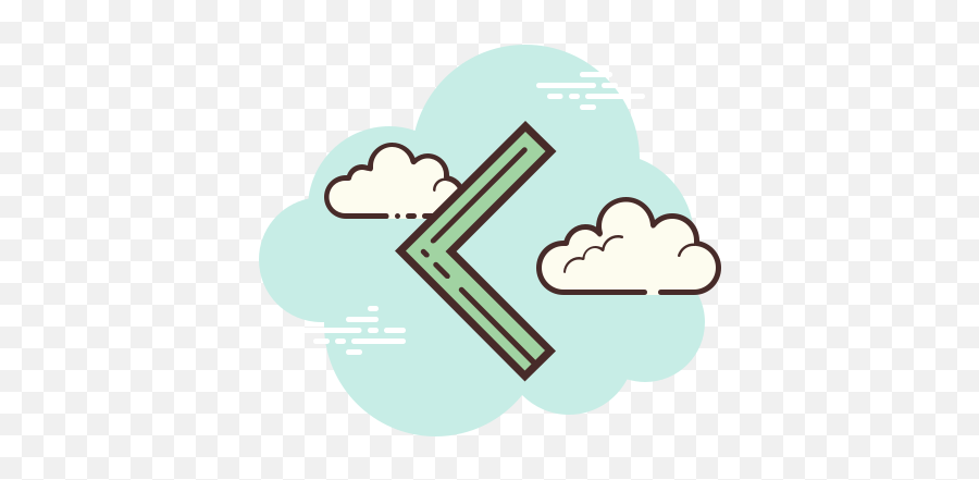 Back Icon In Cloud Style - Reminders App Icon Aesthetic Cloud Png,Back Button Icon