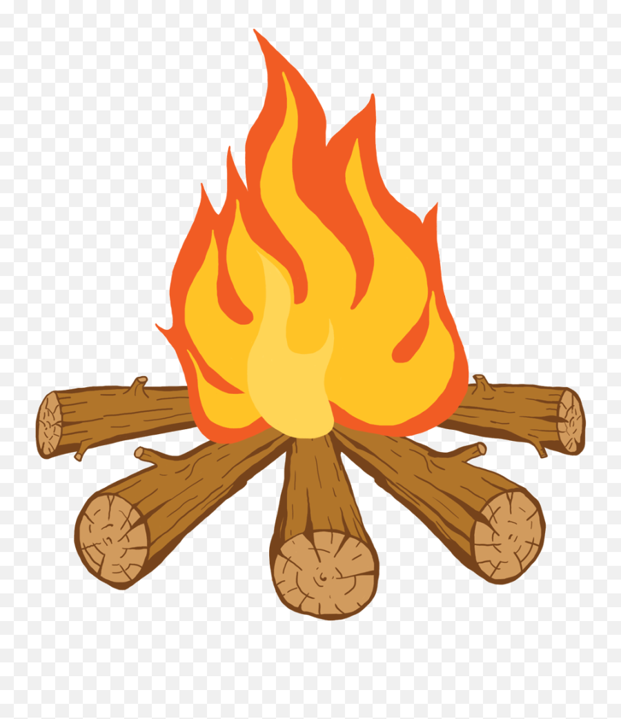 Firewood Clipart Camp Fire Transparent - Clip Art Fire With Wood Png,Fire Png Gif