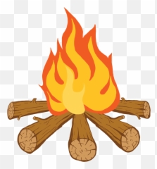 Firewood Clipart Camp Fire Transparent - Clip Art With Wood png
