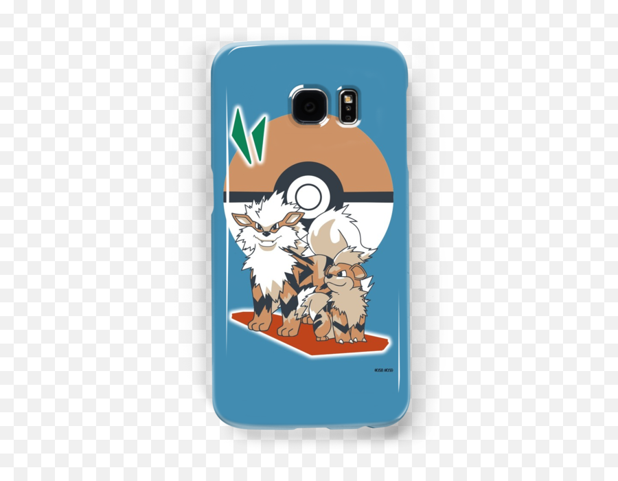 Pokemon Growlithe U0026 Arcanineu0027 Caseskin For Samsung Galaxy - Arcanine Pokemon Png,Growlithe Png
