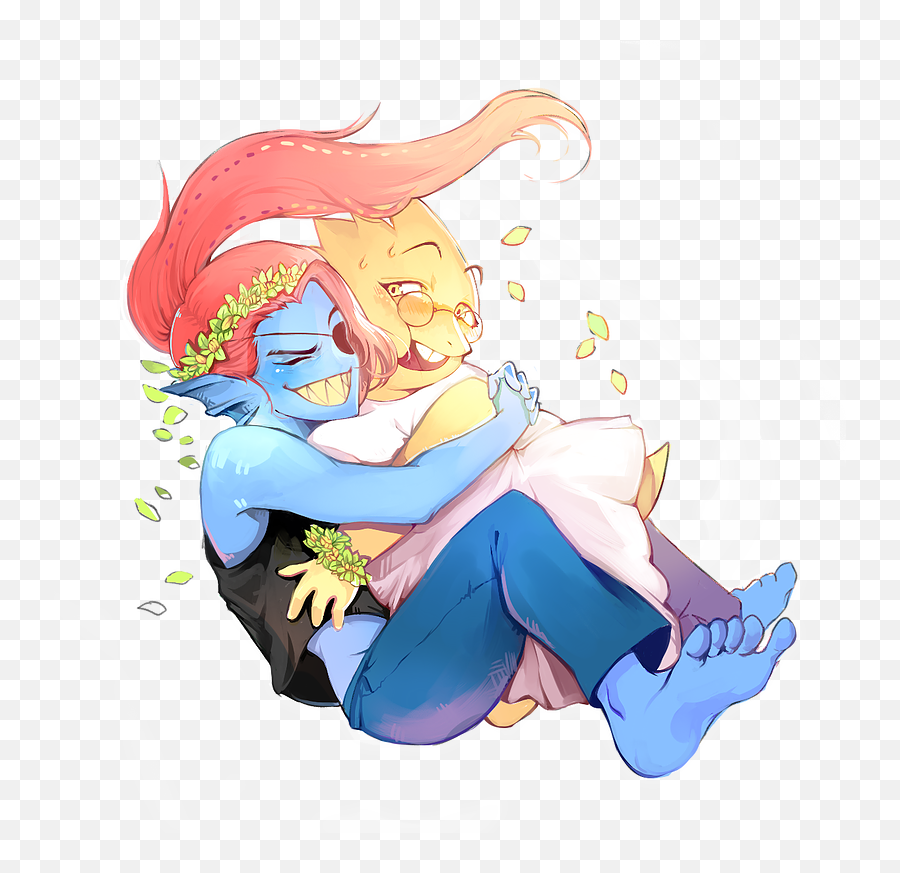 Undertale Drawings - Undertale Alphys And Undyne Png,Undyne Png