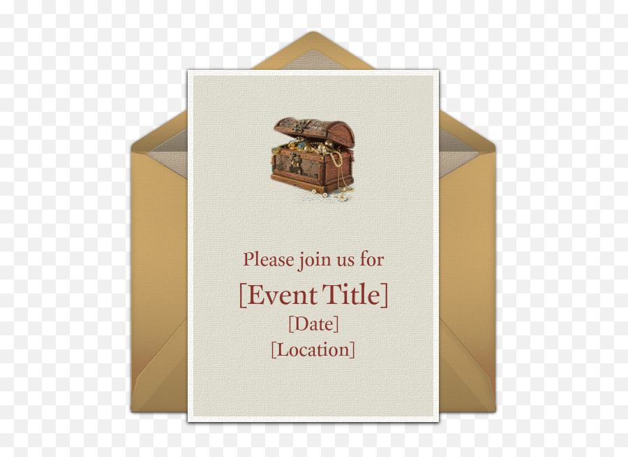 Free Treasure Chest Invitations Pirate Birthday - Infantil Con El Versiculo De Malaquias 3 17 Png,Treasure Chest Transparent