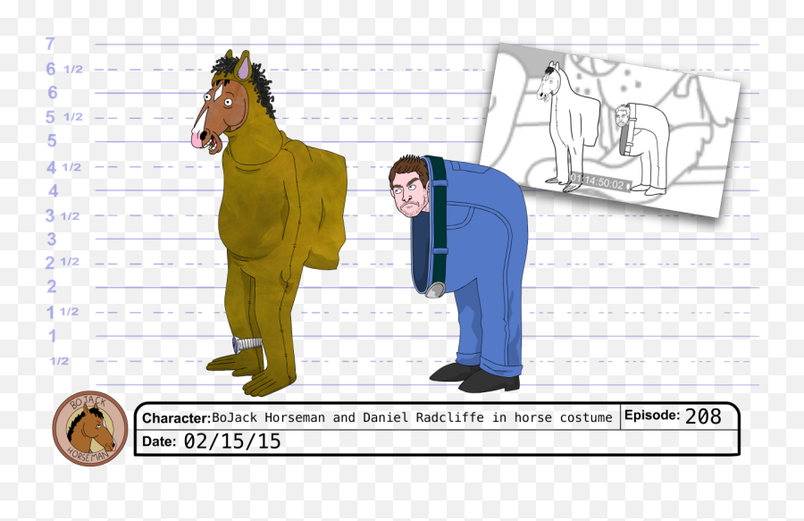 Bojack Horseman Model Sheet - Daniel Radcliffe Bojack Horseman Png,Bojack Png