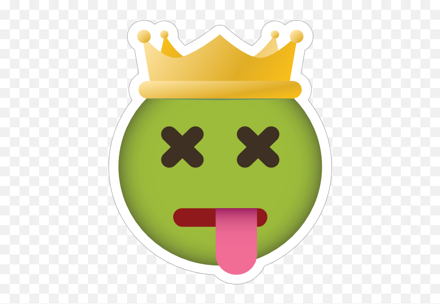 Phone Emoji Sticker Crown Dead - Clip Art Png,Dead Emoji Png