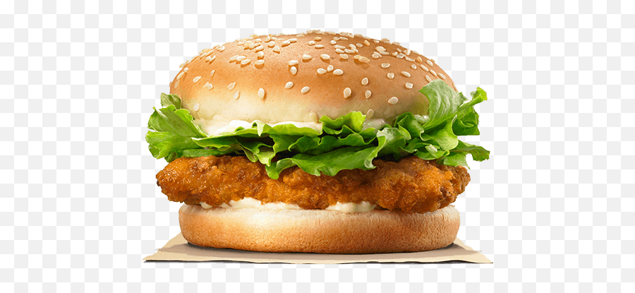 Download Hd Crispy Chicken Burger - Chicken Patty Burger Burger King Menu Pakistan Png,Burger King Png