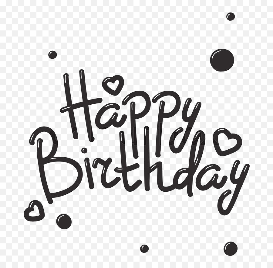 Happy Birthday Text Png Image - Black And White Happy Birthday Png,Happy Birthday Png Text