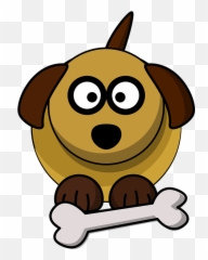 Dog Cartoon Bone - Clip Art At Clker png
