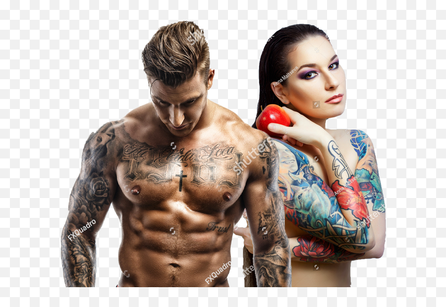 Muscle Tatto Man Transparent Png - Man Body Tattoo Png,Chest Tattoo Png