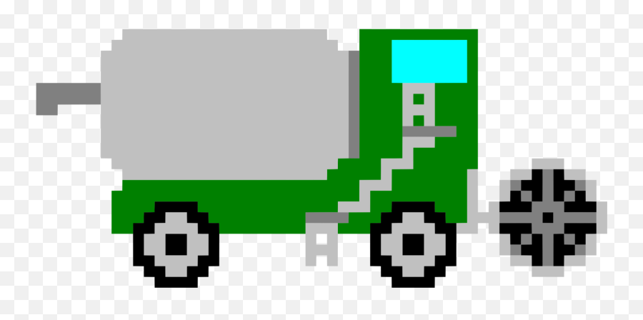 Fictional Character Green Pixel Art Png - Combine Harvester Png,Pixel Art Png