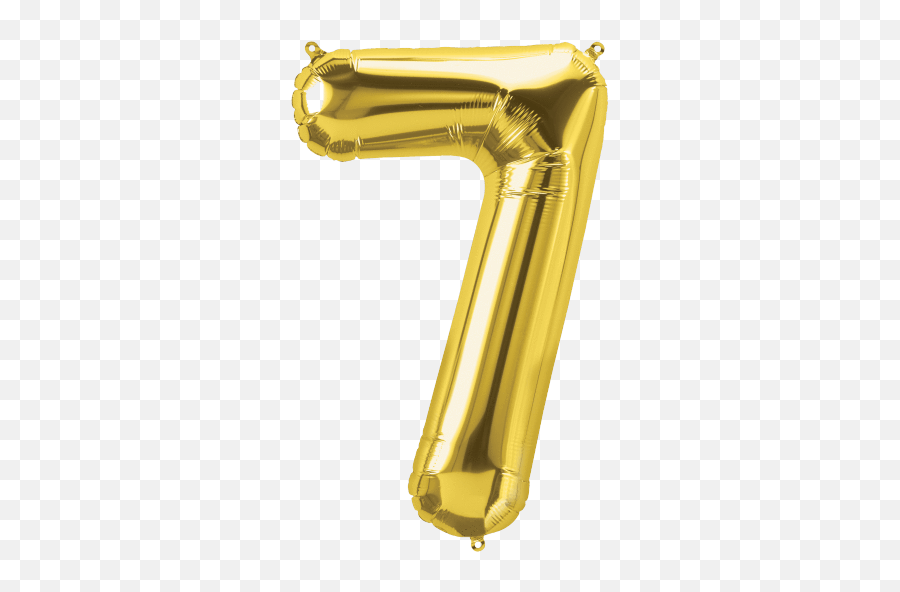 Gold Number 7 Seven 34 Balloon - 7 Number Balloon Png,Number 7 Png
