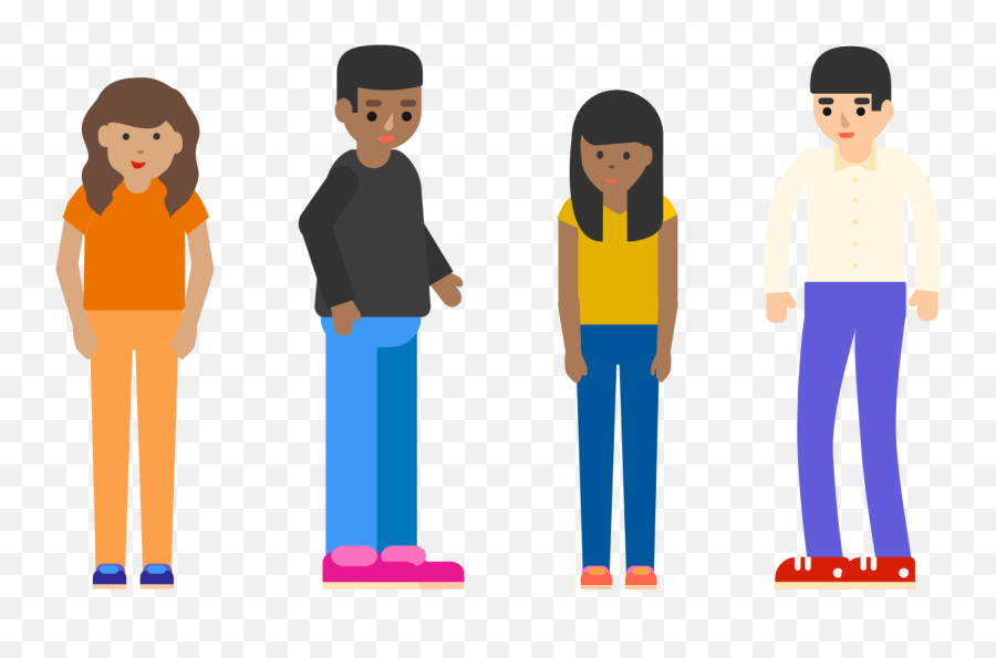 4 People Standing Clipart - Full Size Clipart 594042 Clip Art Person Standing Png,Person Standing Png
