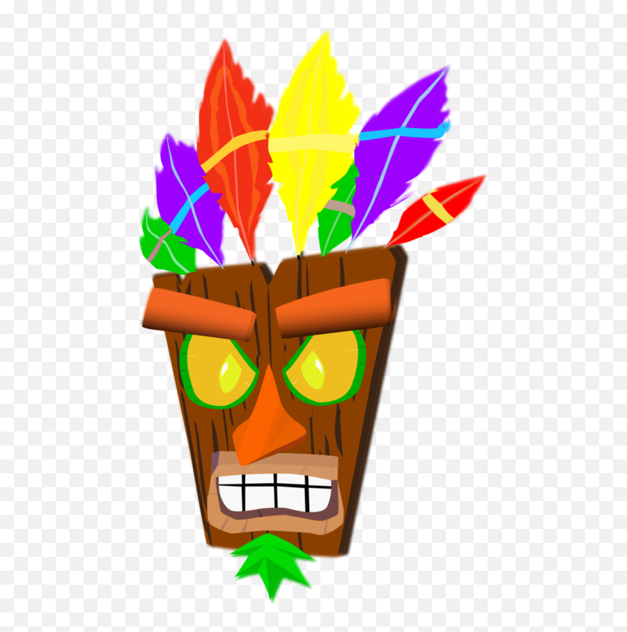 Tiki Mask Crash Bandicoot Vision Boarding Fan Art - Tiki Crash Bandicoot Ooga Booga Png,Tiki Png