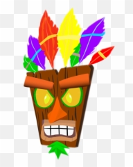 Tiki Mask Crash Bandicoot Vision Boarding Fan Art - Tiki Crash Bandicoot Ooga Booga Png,Tiki Png