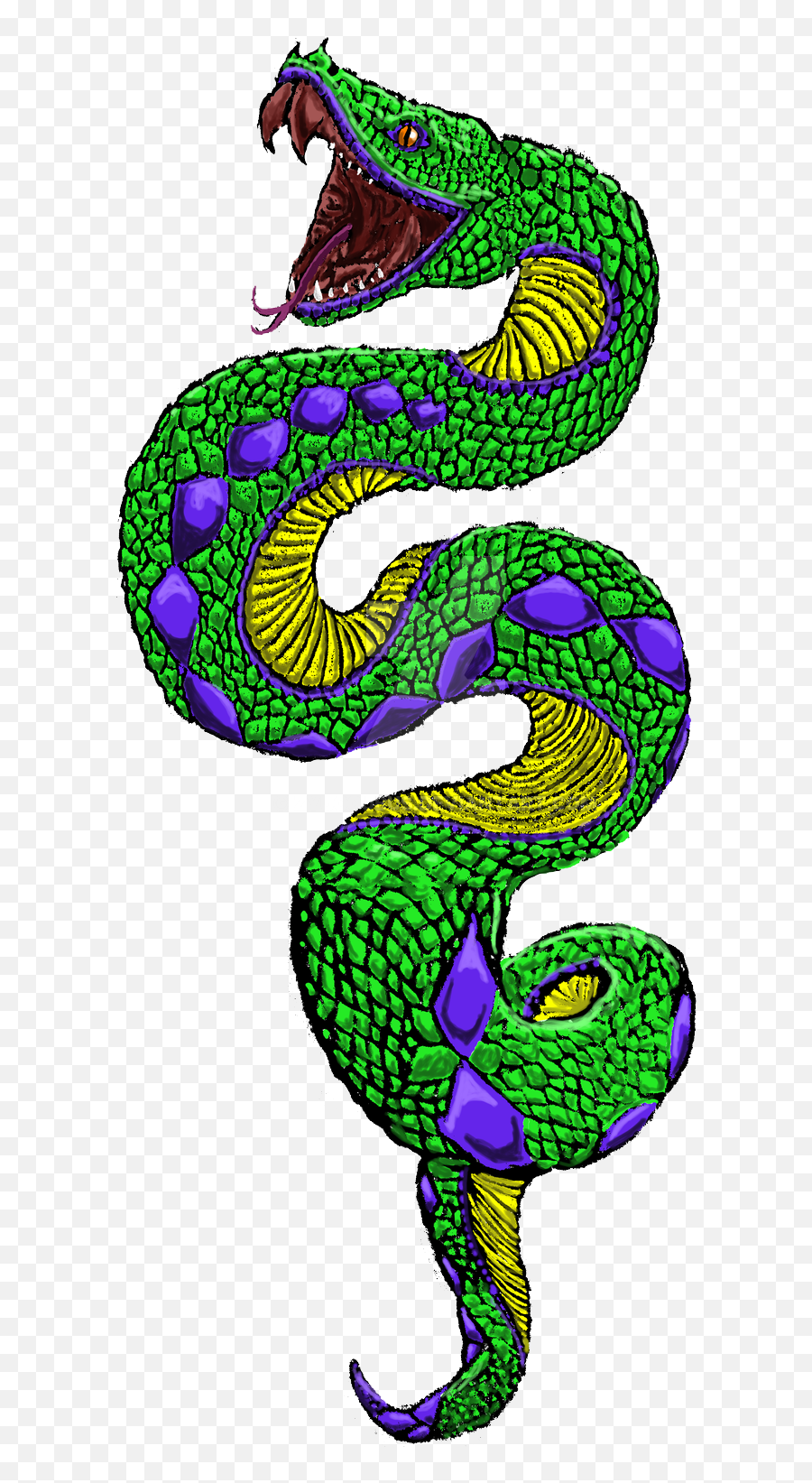 Snake Tattoo Png Transparent Images - Tattoo Color Snake Png,Knife Tattoo Png