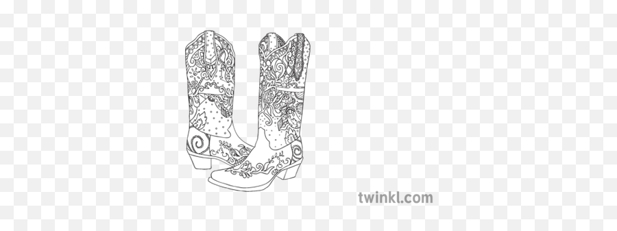 Mindfulness Cowboy Boot Illustration - Twinkl Cowboy Boot Png,Cowboy Boot Png