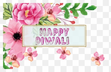 Happy Diwali Transparent Images - Vector Flower Border Frame Design png