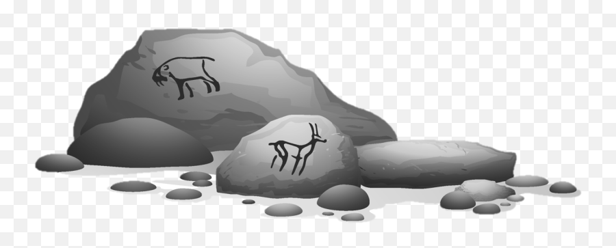 Open Book Silhouette Png - Rocks Cave Art Antelope Bovidae,Antelope Png