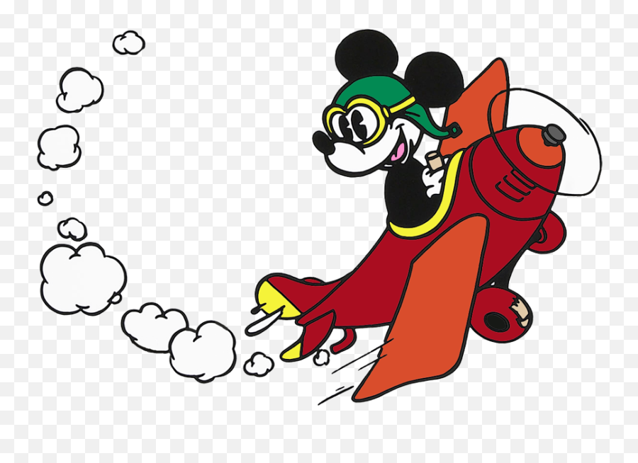 Mickey Crashes His Biplane U2013 Integral Deep Listening - Mickey Mouse Flying Png,Biplane Png