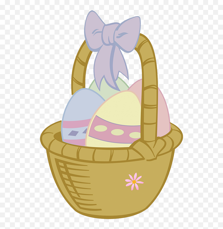 Funny And Cute Easter Clip Art - Easter Egg Basket Cartoon Png,Easter Eggs Transparent Background