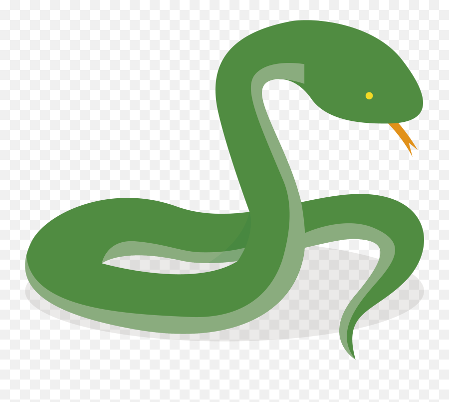 Smooth Green Snake Clipart Pear - Green Snake Clip Art Png,Snake Emoji Png