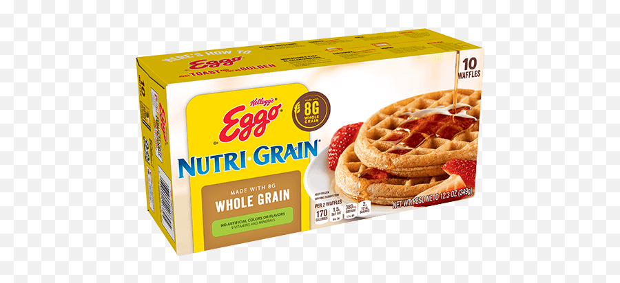 Kelloggu0027s Eggo Nutri - Grain Made With Whole Grain Waffles Whole Grain Waffles Frozen Png,Waffle Transparent