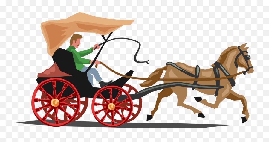 Transparent Horse And Buggy Clipart - Horse Carriage Clipart Horse With Cart Clipart Png,Carriage Png