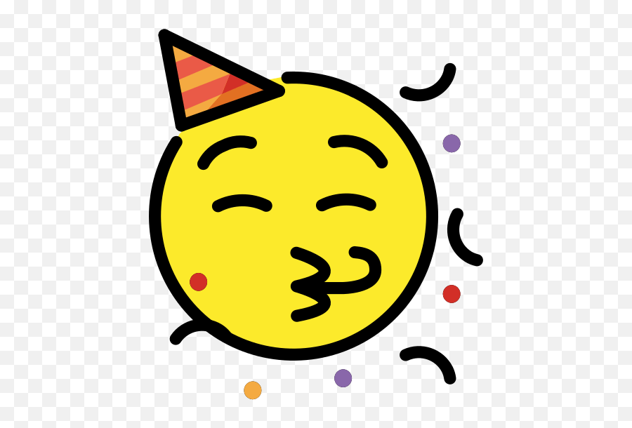 Face With Party Horn And Hat - Emoji Meanings Emoji Festejando Png,Party Emoji Png