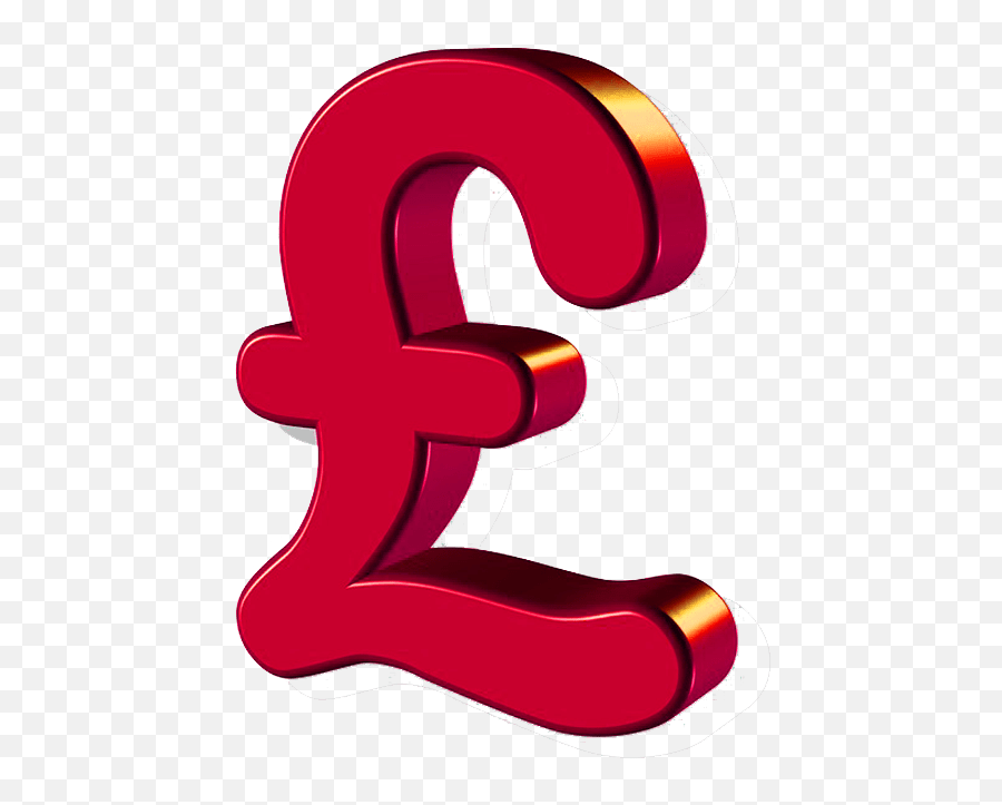 Red Pound Sign Financial No Background - Sterling Sign Png,Red No Sign Transparent