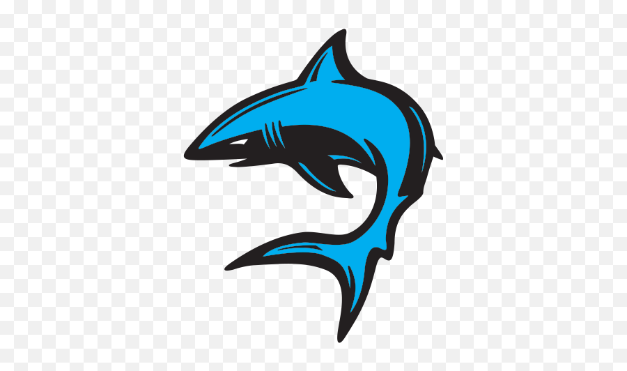 Printed Vinyl Cartoon Shark Swimming - Cartoon Shark Logo Png,Shark Logo Png